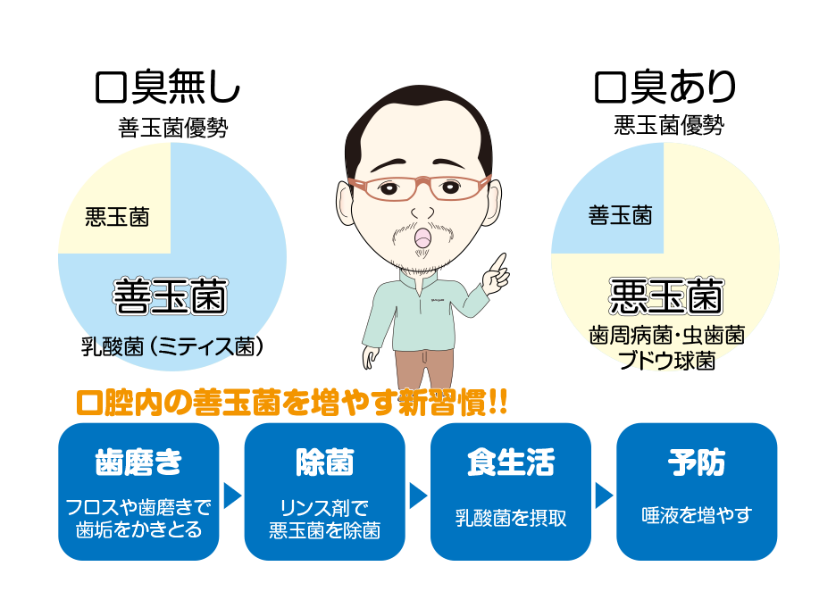 お口の中を善玉菌優勢に！